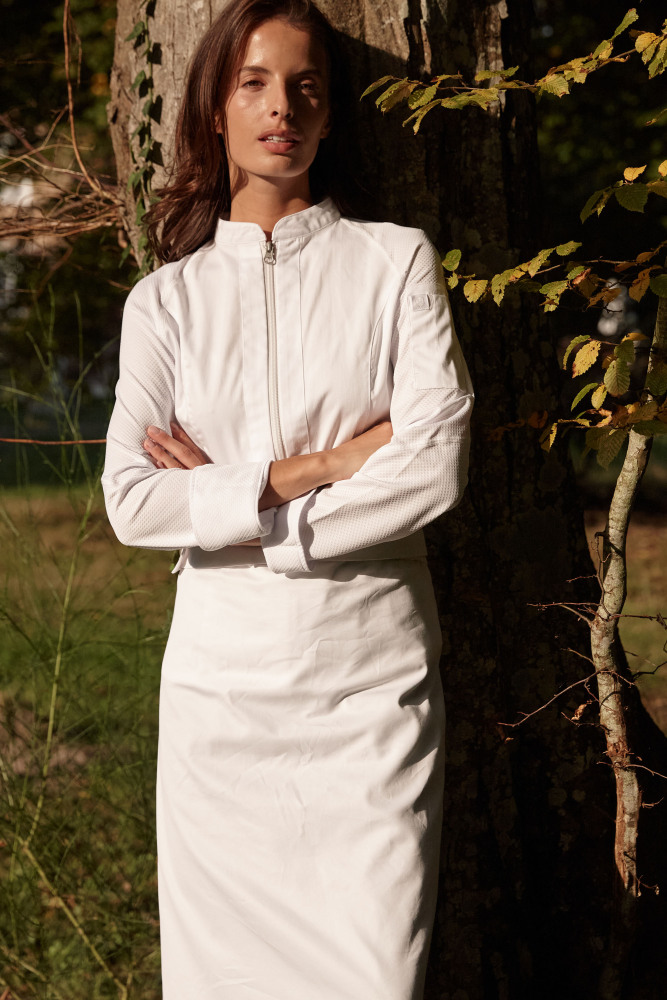 Gutenbery Woman Chef Coat-Zippered # 29150W