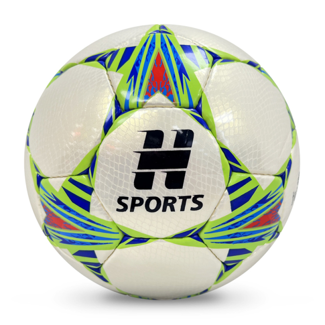 2024 New Fashion Hand-Stitched Football High Quality Customizable Logo Soccer Ball PU Leather Training Rubber for Sports Match,Blue Arc Sports