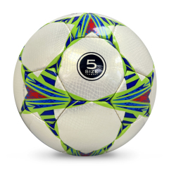 2024 New Fashion Hand-Stitched Football High Quality Customizable Logo Soccer Ball PU Leather Training Rubber for Sports Match,Blue Arc Sports