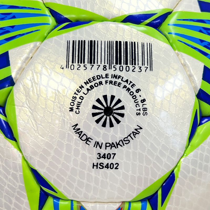 2024 New Fashion Hand-Stitched Football High Quality Customizable Logo Soccer Ball PU Leather Training Rubber for Sports Match,Blue Arc Sports