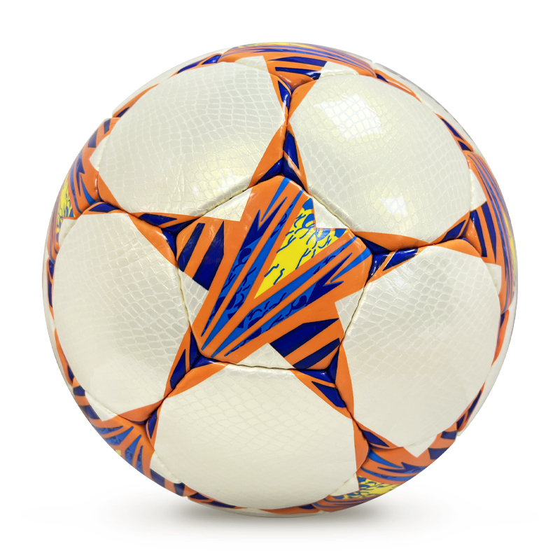 2024 High Quality Customizable Logo Soccer Ball Hand-Stitched Football Training PU Leather for Sports Match,Blue Arc Sports