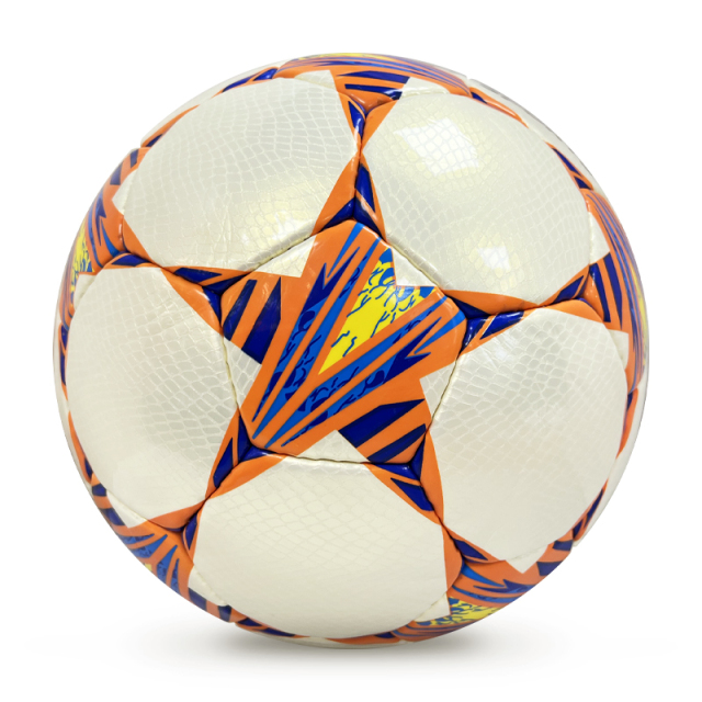 2024 High Quality Customizable Logo Soccer Ball Hand-Stitched Football Training PU Leather for Sports Match,Blue Arc Sports
