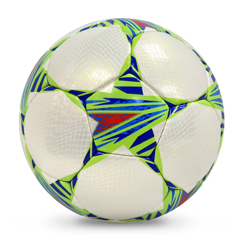 2024 New Fashion Hand-Stitched Football High Quality Customizable Logo Soccer Ball PU Leather Training Rubber for Sports Match,Blue Arc Sports