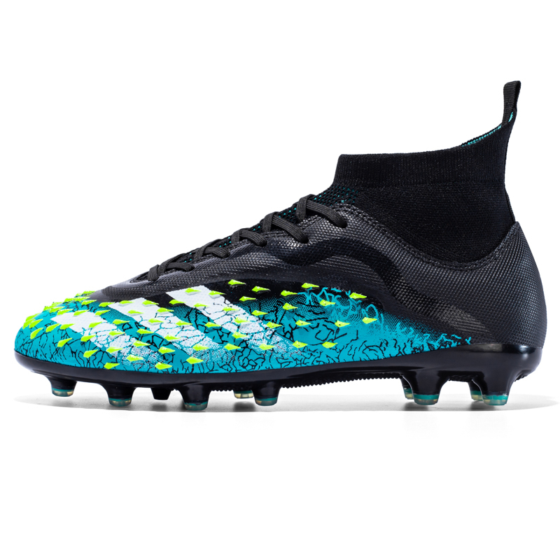 Factory New 2024 FG Soccer Shoes for Men High Quality Football Cleats for Football and Futsal with Rubber and PU Insole,Blue Arc Sports