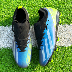 Factory New 2024 FG Soccer Shoes for Men High Quality Football Cleats for Football and Futsal with Rubber and PU Insole,Blue Arc Sports