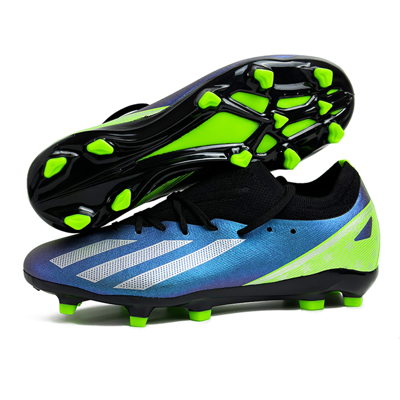 Factory New 2024 FG Soccer Shoes for Men High Quality Football Cleats for Football and Futsal with Rubber and PU Insole,Blue Arc Sports