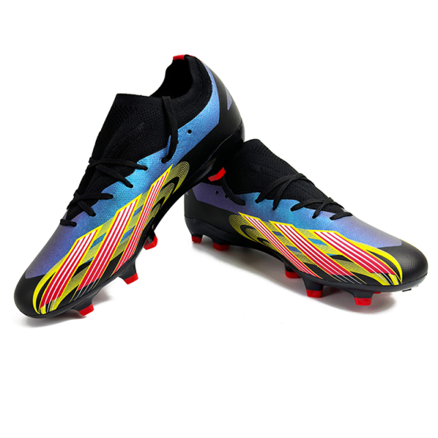 2024 FG Factory Wholesale Men's Outdoor Soccer Shoes Cheaper Turf Football Boots with Sport Style Soccer Cleats,Blue Arc Sports
