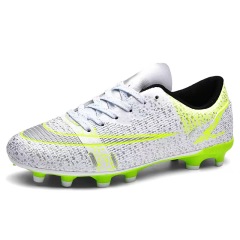 2024 Custom Sports Kids Football Boots Soccer Black White Orange Men Boys Fashionable Indoor Turf Spring US White Cotton Box,Blue Arc Sports