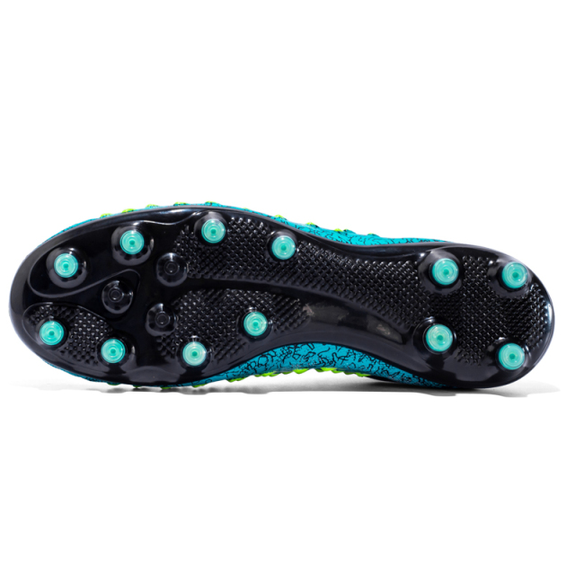 Factory New 2024 FG Soccer Shoes for Men High Quality Football Cleats for Football and Futsal with Rubber and PU Insole,Blue Arc Sports