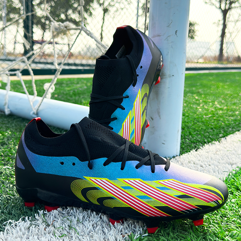 2024 FG Factory Wholesale Men's Outdoor Soccer Shoes Cheaper Turf Football Boots with Sport Style Soccer Cleats,Blue Arc Sports