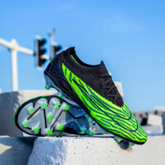 2024 Men's AG/TF Turf Indoor Soccer Shoes Original Superfly Futsal Football Boots Sneakers Sport Style PU Chaussure De Foot,Blue Arc Sports