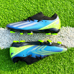 Factory New 2024 FG Soccer Shoes for Men High Quality Football Cleats for Football and Futsal with Rubber and PU Insole,Blue Arc Sports