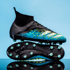 Factory New 2024 FG Soccer Shoes for Men High Quality Football Cleats for Football and Futsal with Rubber and PU Insole,Blue Arc Sports