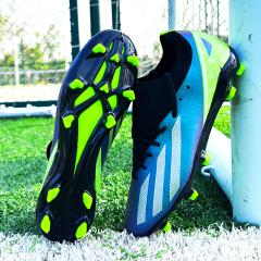 Factory New 2024 FG Soccer Shoes for Men High Quality Football Cleats for Football and Futsal with Rubber and PU Insole,Blue Arc Sports
