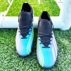 Factory New 2024 FG Soccer Shoes for Men High Quality Football Cleats for Football and Futsal with Rubber and PU Insole,Blue Arc Sports