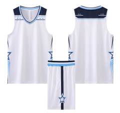 2024 Wholesale High Quality American Basketball Jersey Team Uniform with Hot-Pressed Logo Short Sets for Adults,Blue Arc Sports