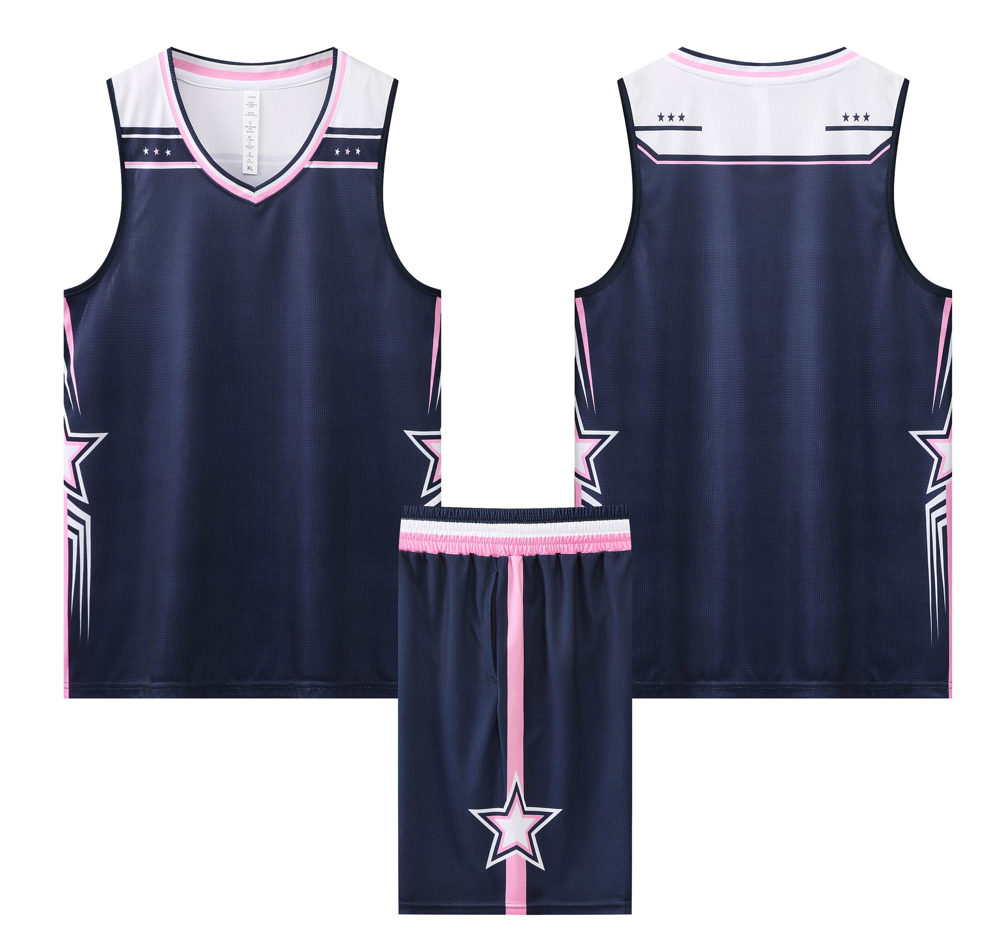 2024 Wholesale High Quality American Basketball Jersey Team Uniform with Hot-Pressed Logo Short Sets for Adults,Blue Arc Sports