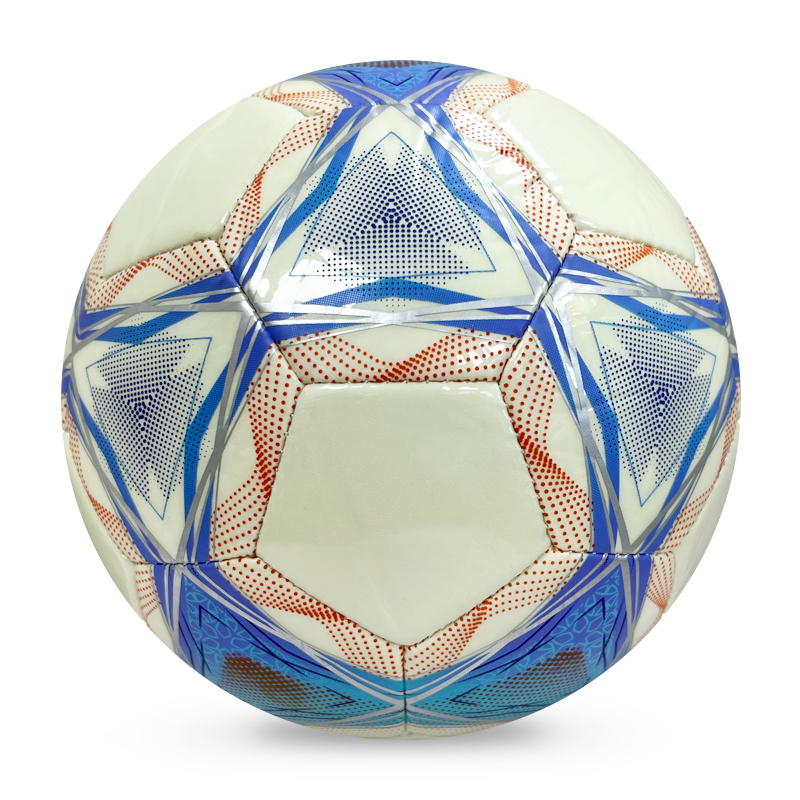Factory Wholesale High Quality Original Standard Size 5 PU Soccer Ball/ Football for Sports Training and Official Matches,Blue Arc Sport