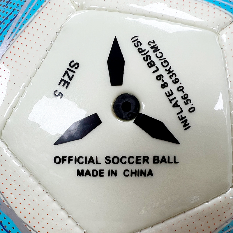 Factory Wholesale High Quality Original Standard Size 5 PU Soccer Ball/ Football for Sports Training and Official Matches,Blue Arc Sport