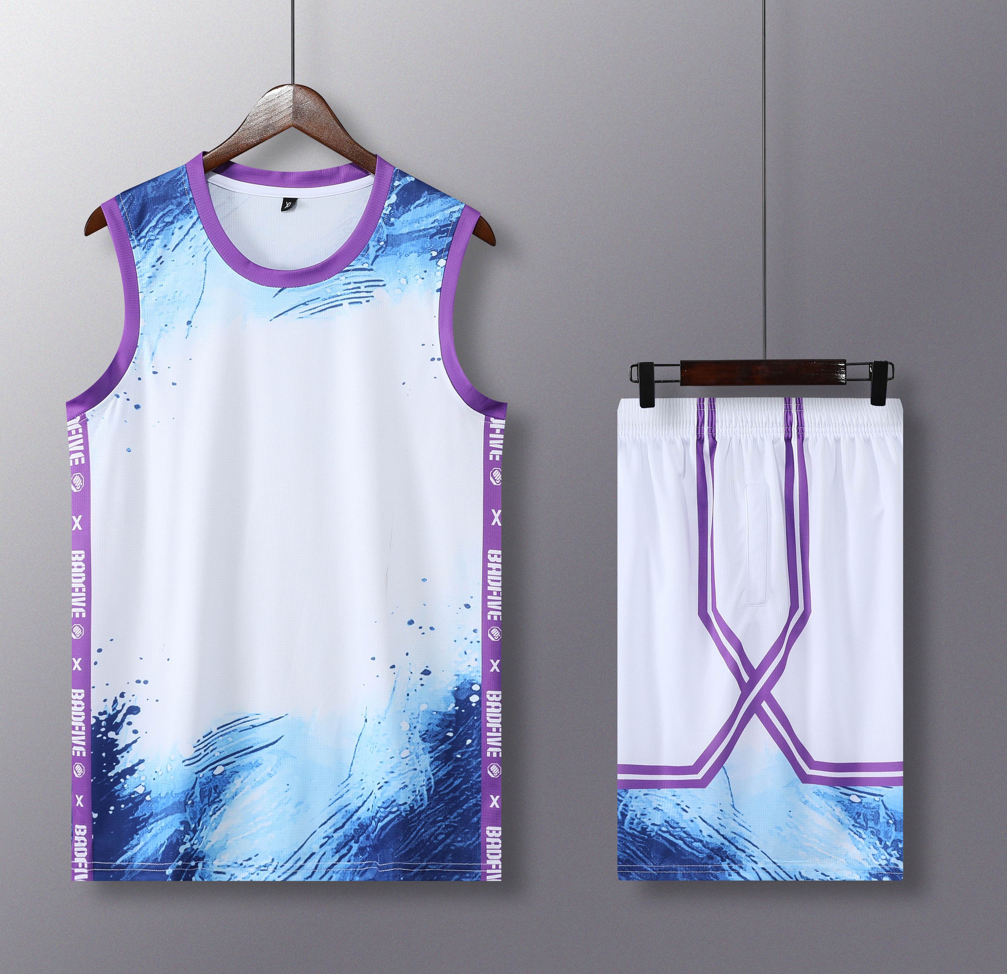 Wholesale 2024 High Quality American Basketball Jersey Team Uniform Polyester Hot Pressed Quick Dry Printed,Blue Arc Sports