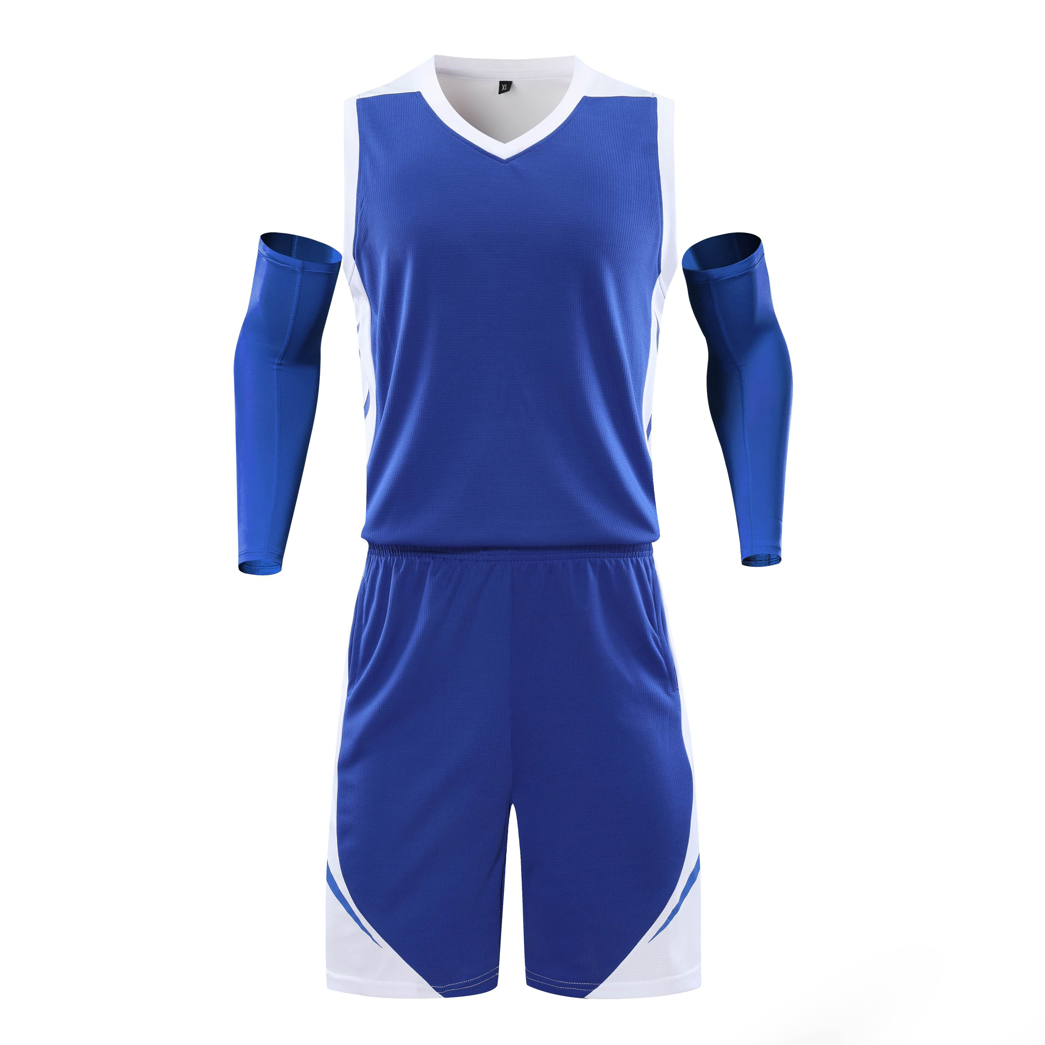 2024 American Basketball Jersey Set High Quality Hot-Pressed with Logo Wholesale Adult Team Uniform Shorts,Blue Arc Sports