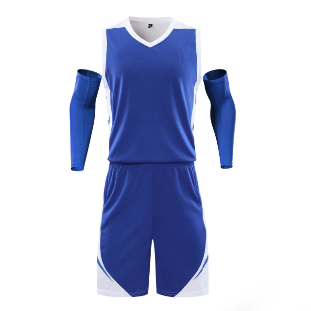 2024 American Basketball Jersey Set High Quality Hot-Pressed with Logo Wholesale Adult Team Uniform Shorts,Blue Arc Sports