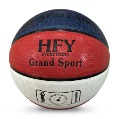 Customized Size 7 Basketball Own Pattern Design Printed Logo Colors Made from Quality Leather with PU Cover for Training,Blue Arc Sports
