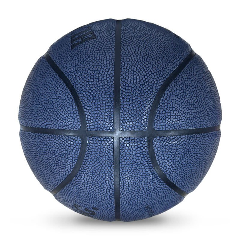 Customized Size 7 Basketball PU Covered Leather Ball with Own Pattern Design and Logo Colors for Training,Blue Arc Sport