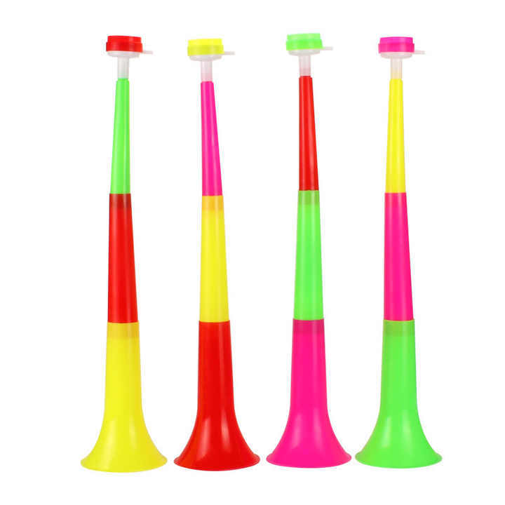 Nuoxin Loudly Stadium Horn Plastic Football Fan Horn EVA and Foam Promotional Vuvuzela for Cheering,Blue Arc Sports