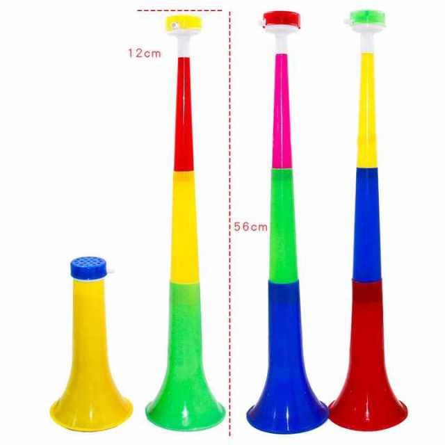 Nuoxin Loudly Stadium Horn Plastic Football Fan Horn EVA and Foam Promotional Vuvuzela for Cheering,Blue Arc Sports