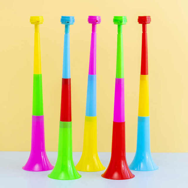 Nuoxin Loudly Stadium Horn Plastic Football Fan Horn EVA and Foam Promotional Vuvuzela for Cheering,Blue Arc Sports