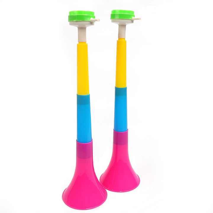 Nuoxin Loudly Stadium Horn Plastic Football Fan Horn EVA and Foam Promotional Vuvuzela for Cheering,Blue Arc Sports