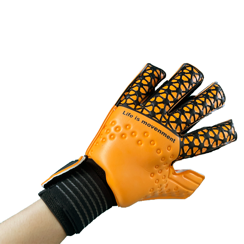 Best-Goalkeeper Professional Latex Football Gloves Breathable Nylon Buckle Anti-Slip Anti-Fall Negative Cut Sports Protection,Blue Arc Sport