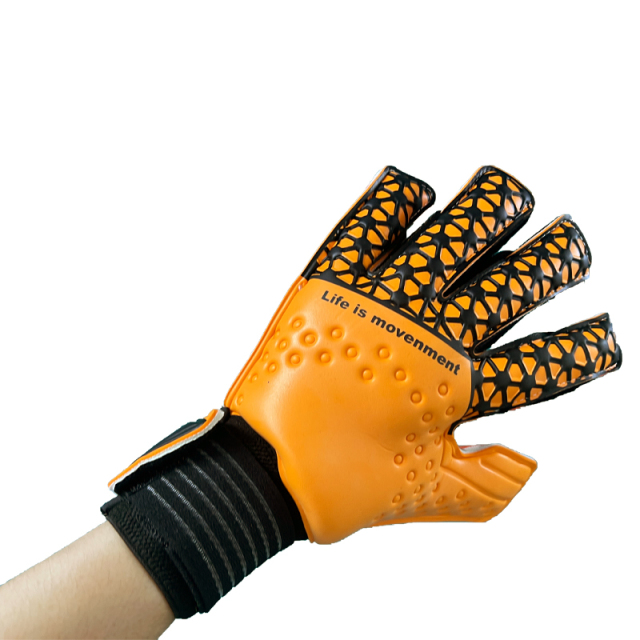 Best-Goalkeeper Professional Latex Football Gloves Breathable Nylon Buckle Anti-Slip Anti-Fall Negative Cut Sports Protection,Blue Arc Sport