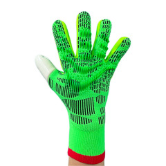 Best-Goalkeeper Professional Football Gloves PU Leather Rubber Latex Breathable Buckle Anti-Slip Anti-Fall Training Outdoor Use,Blue Arc Sports
