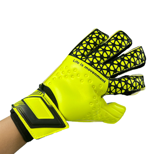 Best-Goalkeeper Professional Latex Football Gloves Breathable Nylon Buckle Anti-Slip Anti-Fall Negative Cut Sports Protection,Blue Arc Sport