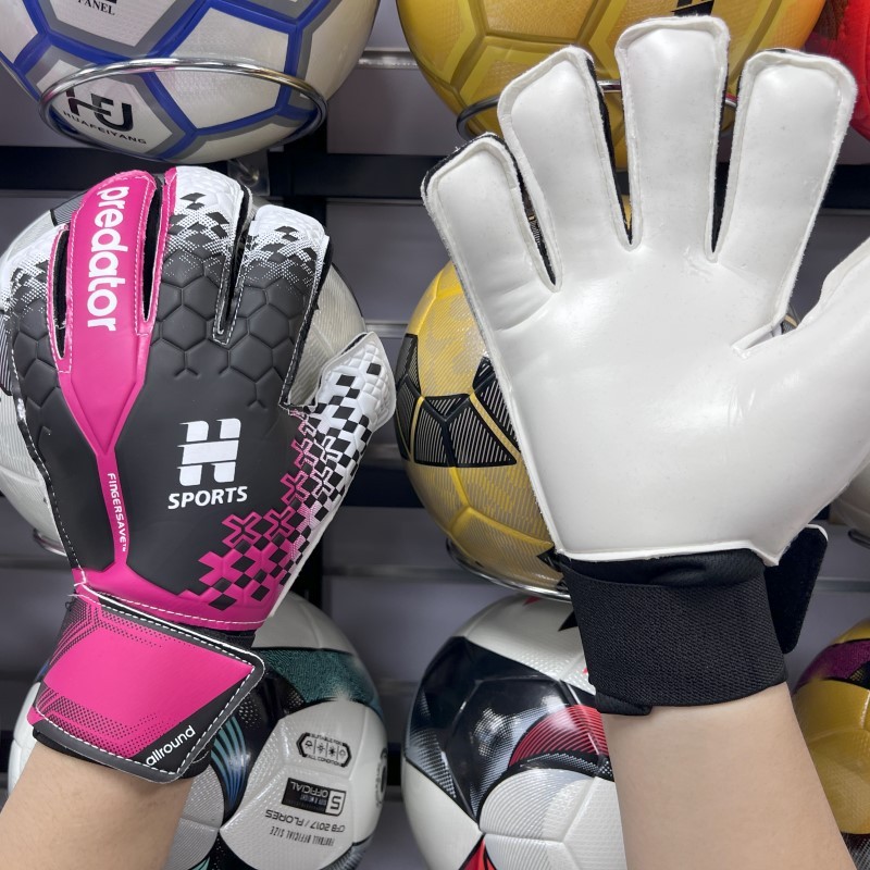 Best Quality Customizable Gaelic Football Gloves New PU Leather Latex Goalkeeper Protection Outdoor Sports Training Guanti,Blue Arc Sports
