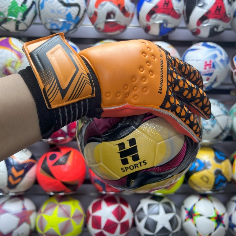 Best-Goalkeeper Professional Latex Football Gloves Breathable Nylon Buckle Anti-Slip Anti-Fall Negative Cut Sports Protection,Blue Arc Sport