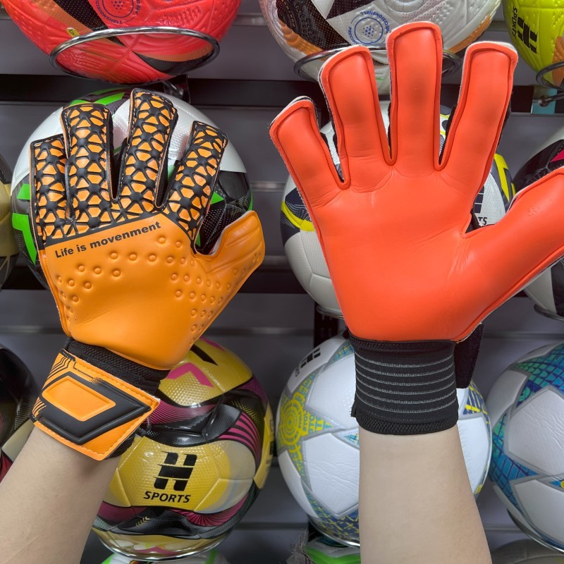Best-Goalkeeper Professional Latex Football Gloves Breathable Nylon Buckle Anti-Slip Anti-Fall Negative Cut Sports Protection,Blue Arc Sport