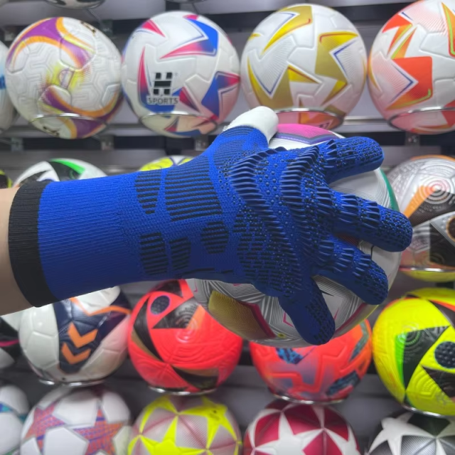 Best-Goalkeeper Professional Latex Football Gloves Breathable Nylon Buckle Anti-Slip Anti-Fall Negative Cut Training Outdoor,Спортивные мероприятия Blue Arc
