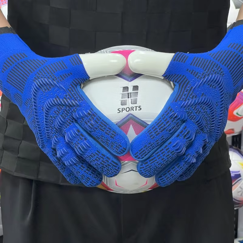 Best-Goalkeeper Professional Latex Football Gloves Breathable Nylon Buckle Anti-Slip Anti-Fall Negative Cut Training Outdoor,Спортивные мероприятия Blue Arc