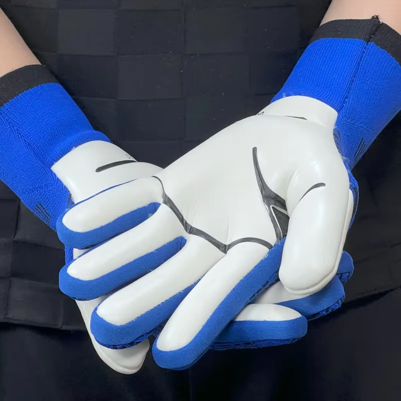 Best-Goalkeeper Professional Latex Football Gloves Breathable Nylon Buckle Anti-Slip Anti-Fall Negative Cut Training Outdoor,Спортивные мероприятия Blue Arc