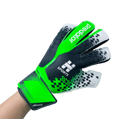 Best Quality Customizable Gaelic Football Gloves New PU Leather Latex Goalkeeper Protection Outdoor Sports Training Guanti,Blue Arc Sports