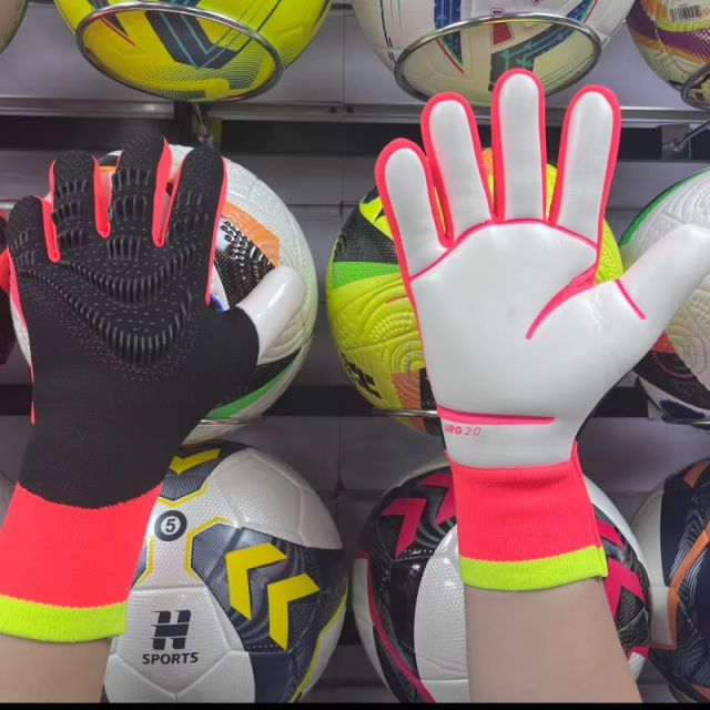 Best-Goalkeeper Professional Latex Sports Football Gloves Breathable Nylon Buckle Anti-Slip Anti-Fall Outdoor Training Made,Blue Arc Sports