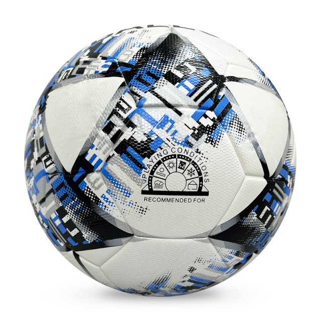 Factory Wholesale High Quality Original Standard Size 5 PU Soccer Ball/ Football for Sports Training and Official Matches,Спортивные мероприятия Blue Arc