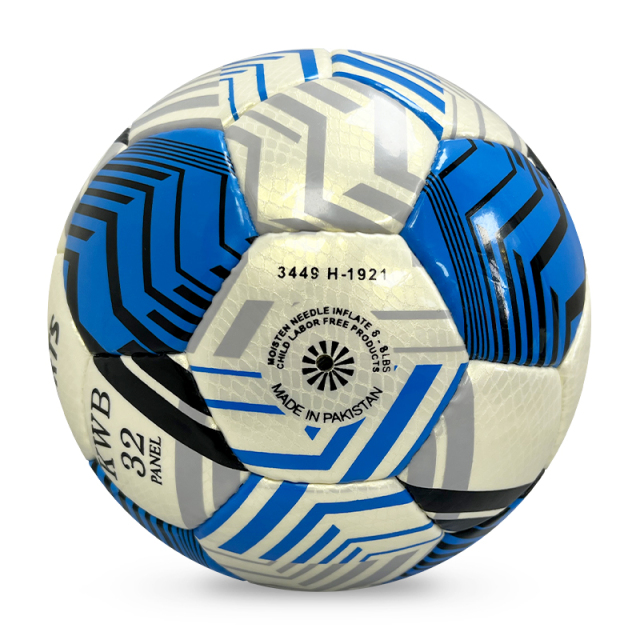2024 High Quality Customizable Logo Soccer Ball New Fashion Hand-Stitched Football Size 4/5 Sports Match Made from PU Leather,Blue Arc Sports