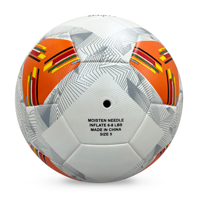 2024 High Quality Customized PU Foam Leather Football Ball Size 5-Most Popular Design for Sports Matches Training,Blue Arc Sports