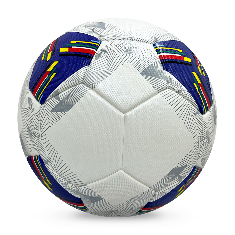 Factory Wholesale High Quality Original Standard Size 5 PU Soccer Ball/ Football for Sports Training and Official Matches,Blue Arc Sport