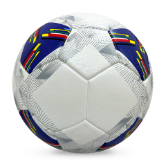 Factory Wholesale High Quality Original Standard Size 5 PU Soccer Ball/ Football for Sports Training and Official Matches,Blue Arc Sport