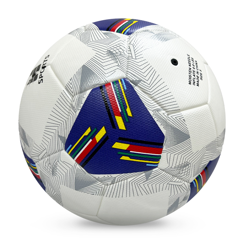 Factory Wholesale High Quality Original Standard Size 5 PU Soccer Ball/ Football for Sports Training and Official Matches,Blue Arc Sport